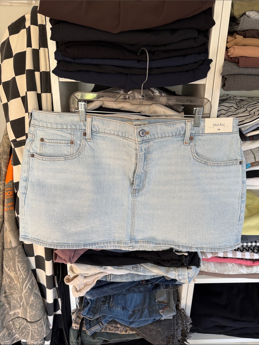 Abercrombie & Fitch Light Blue Denim Mini Skirt